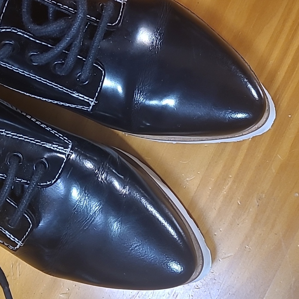Asos Black Faux Leather Brogues - Picture 4 of 12